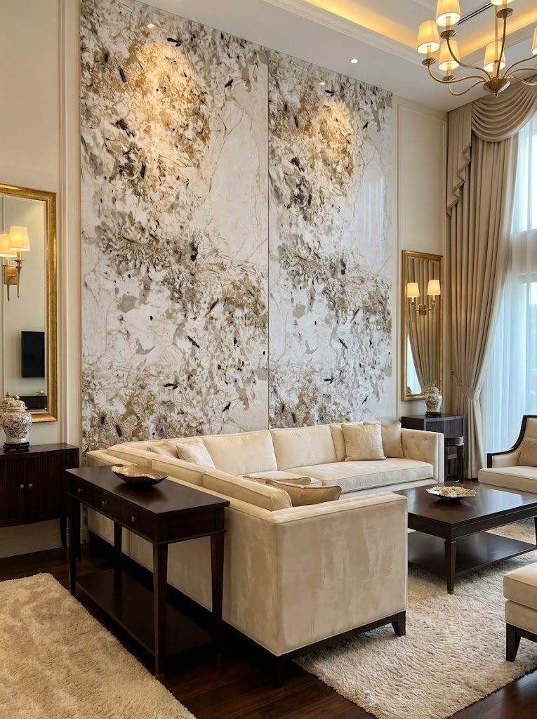 Marble UV Sheets design MS 202, installed
