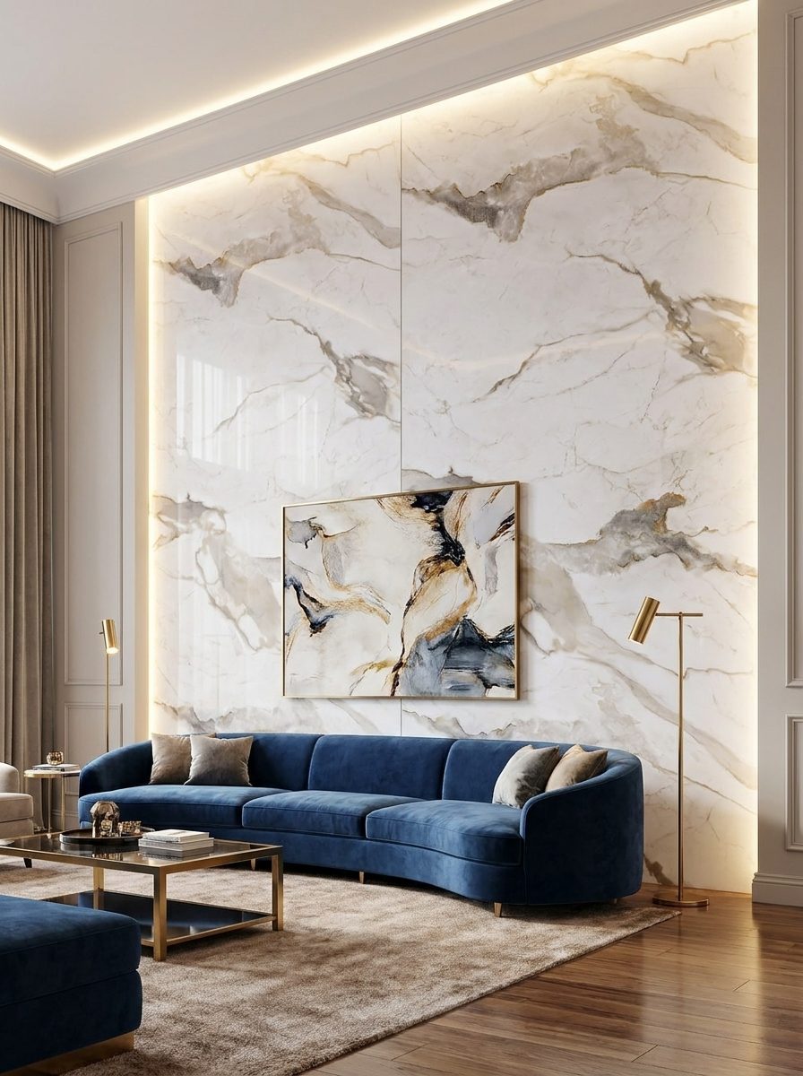 Marble UV Sheets design MS 203, installed
