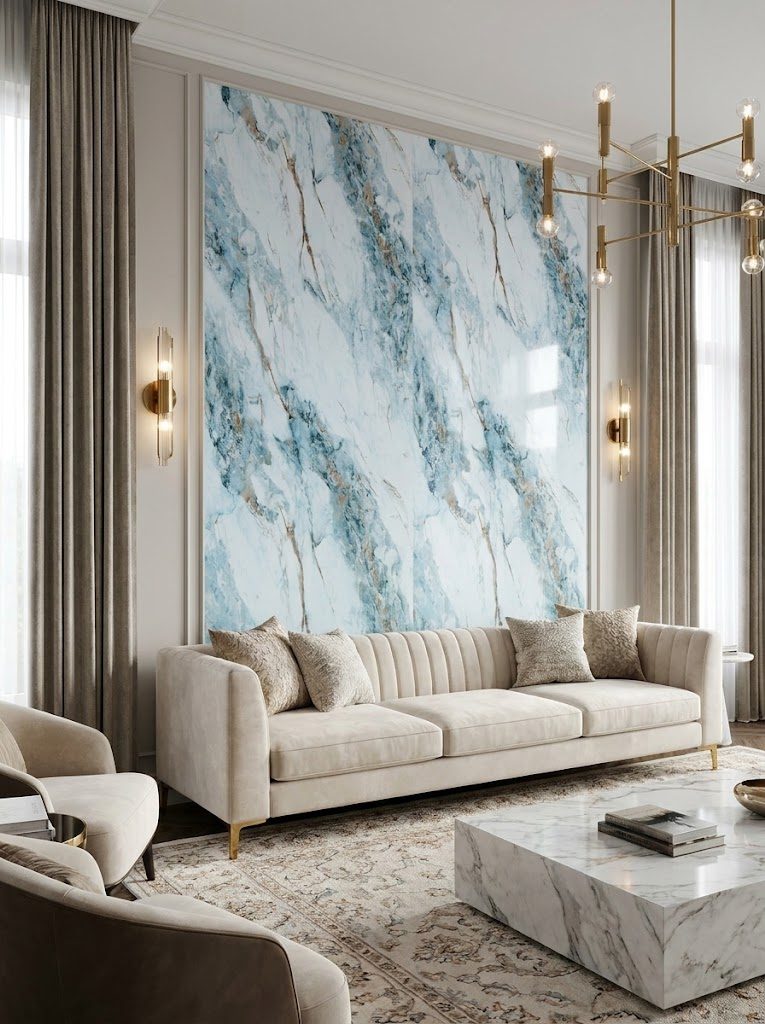 Marble UV Sheets design MS 702, installed