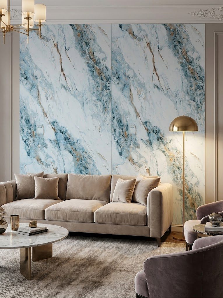 Marble UV Sheets design MS 702, installed