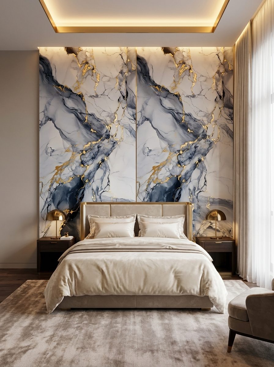 Marble UV Sheets design MS 807, installed