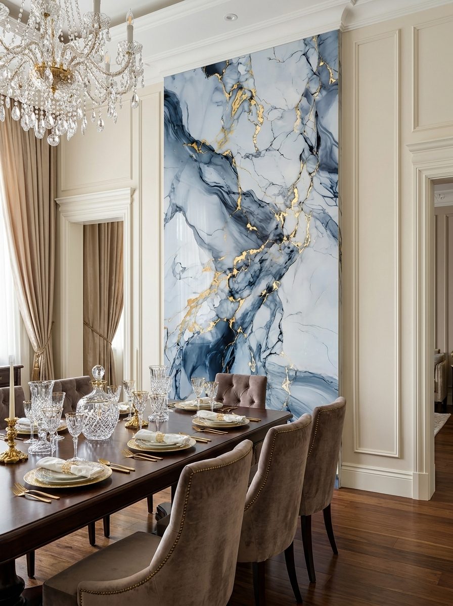 Marble UV Sheets design MS 807, installed