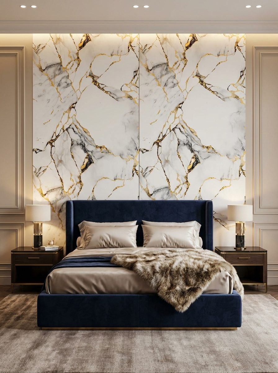 Marble UV Sheets design MS 808, installed