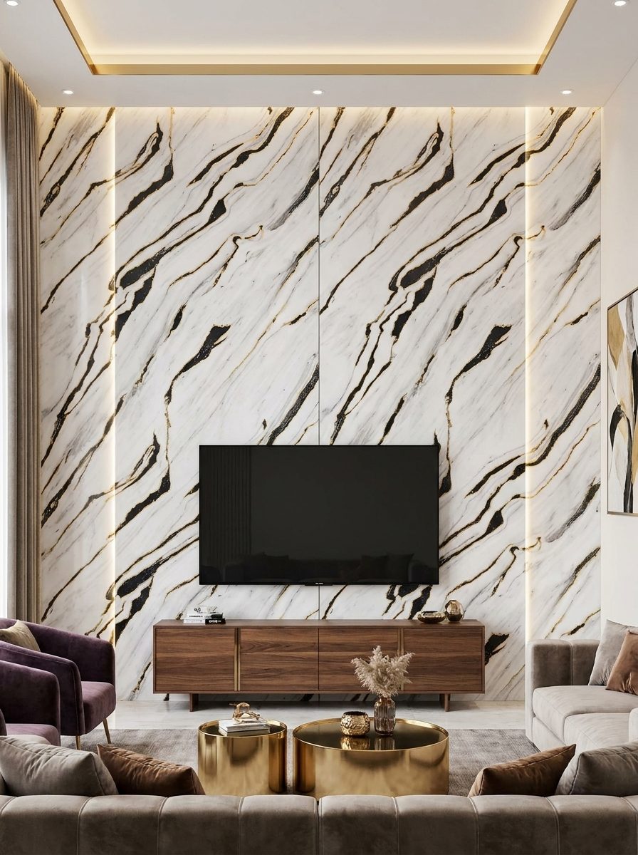 Marble UV Sheets design MS 810, installed