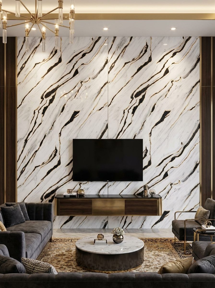 Marble UV Sheets design MS 810, installed