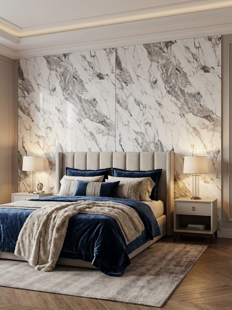 Marble UV Sheets design MS 814, installed