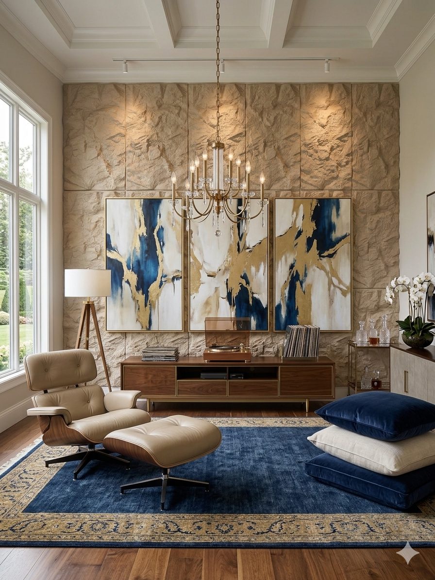 PU Panels design Mist in beige, installed