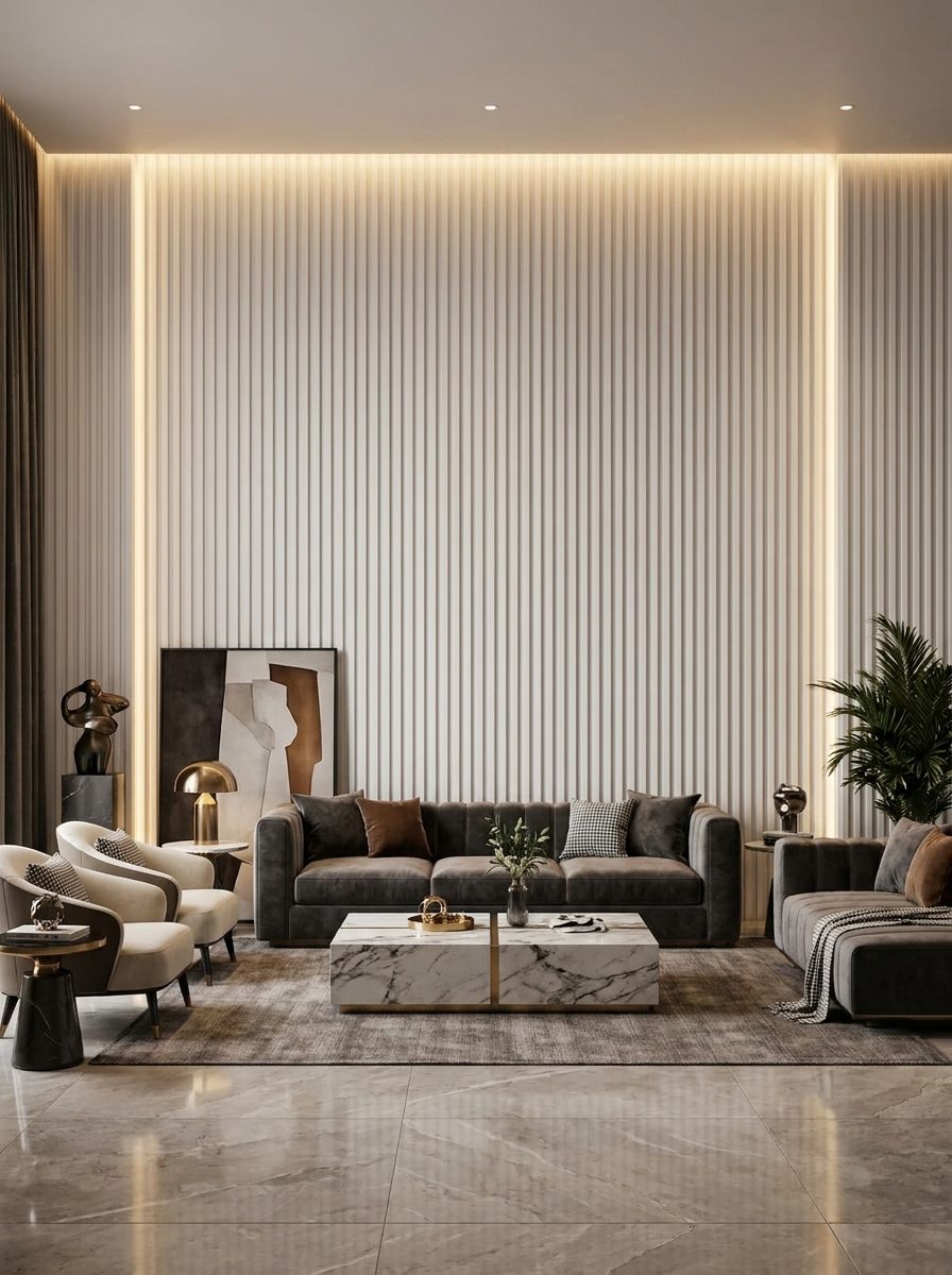 WPC Wall Panels design F2 T001, installed