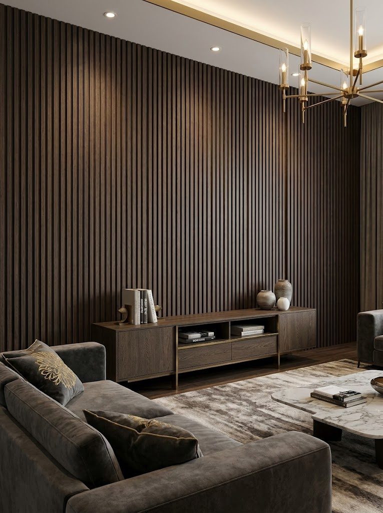 WPC Wall Panels design F2 W003, installed