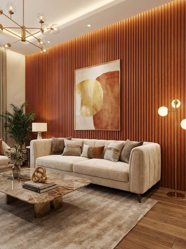 WPC Wall Panels design F2 W004, installed