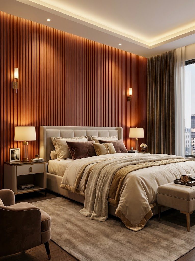 WPC Wall Panels design F2 W004, installed