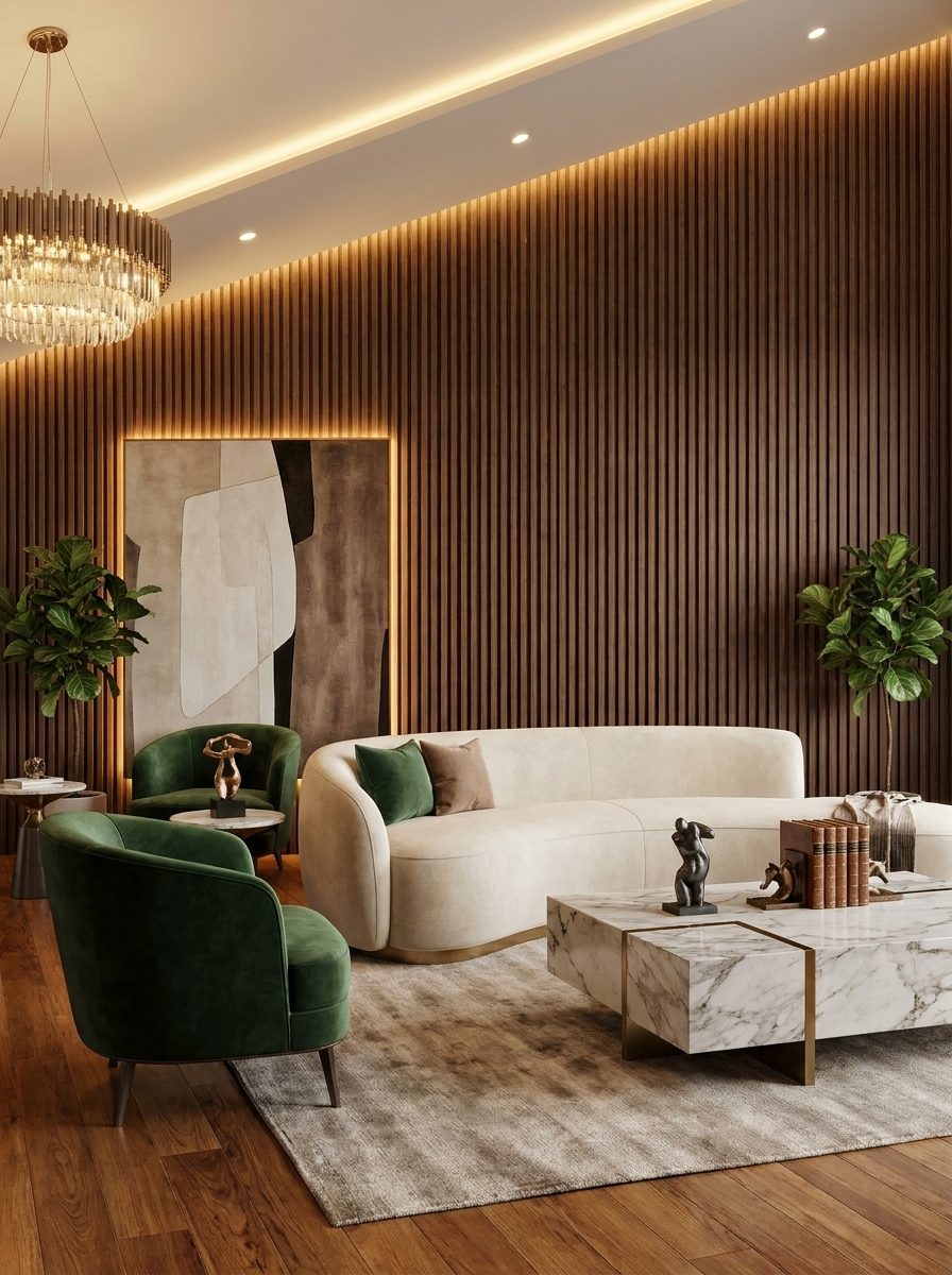 WPC Wall Panels design F2 W005, installed