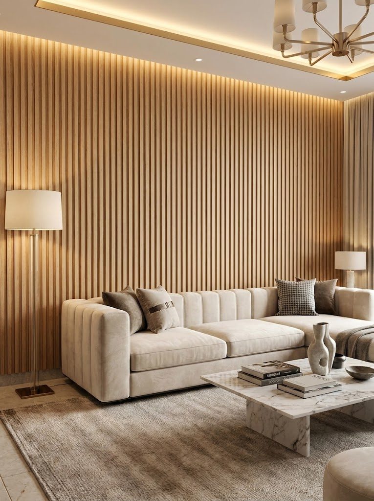WPC Wall Panels design F2 W006, installed