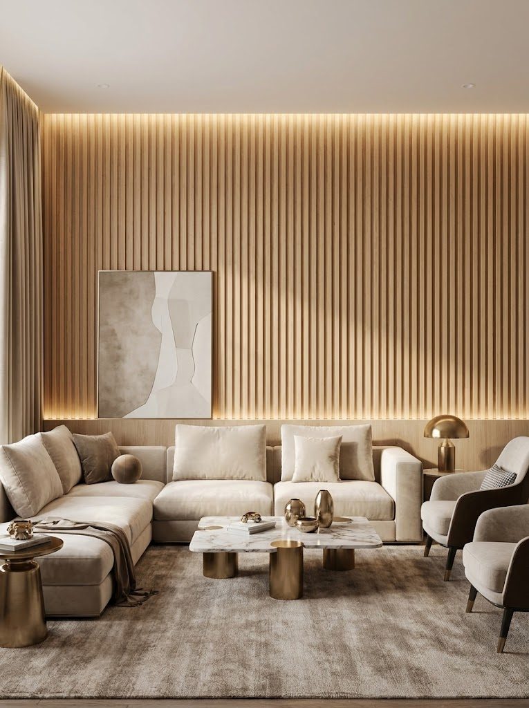 WPC Wall Panels design F2 W006, installed