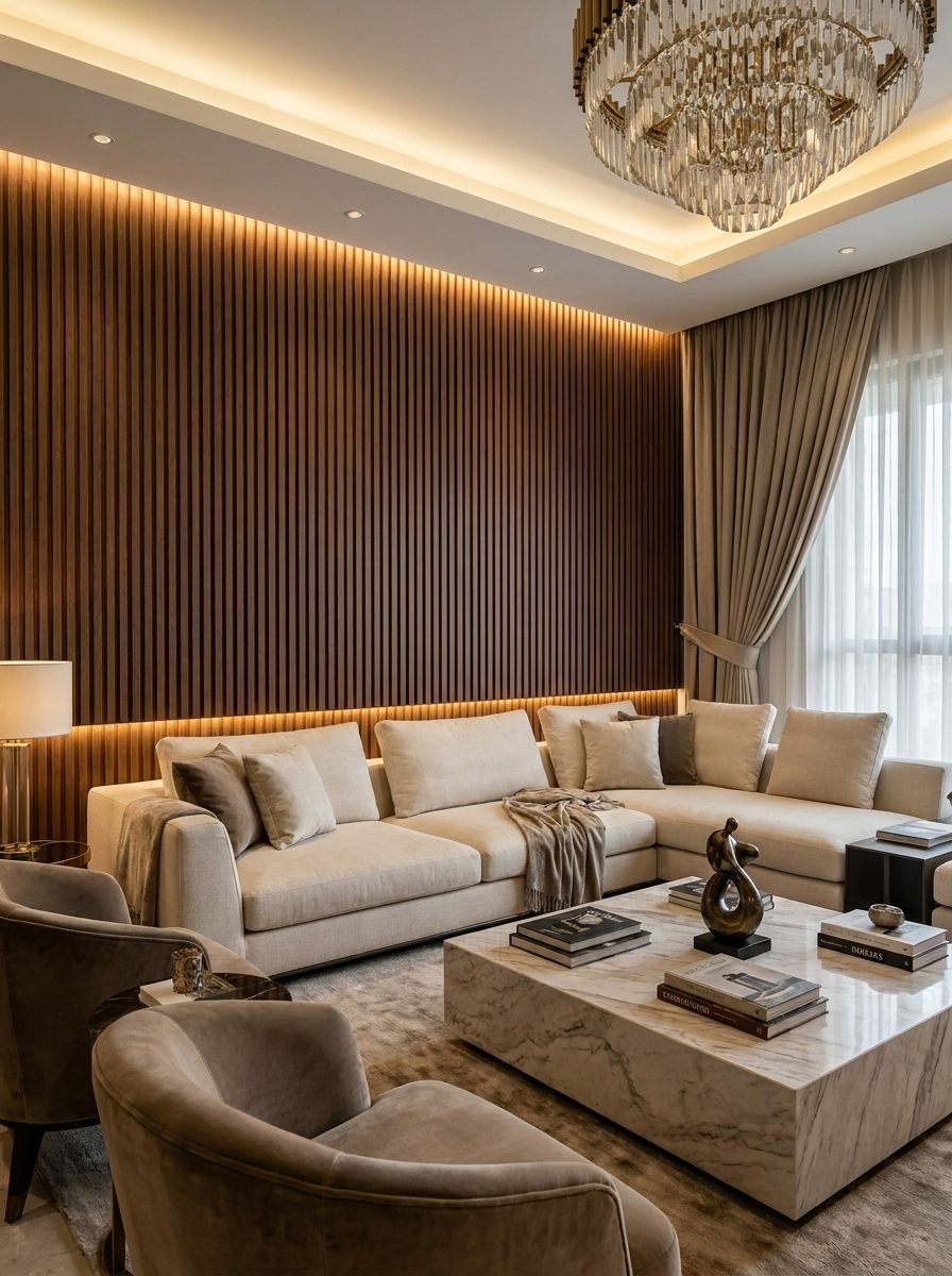 WPC Wall Panels design F2 W008, installed