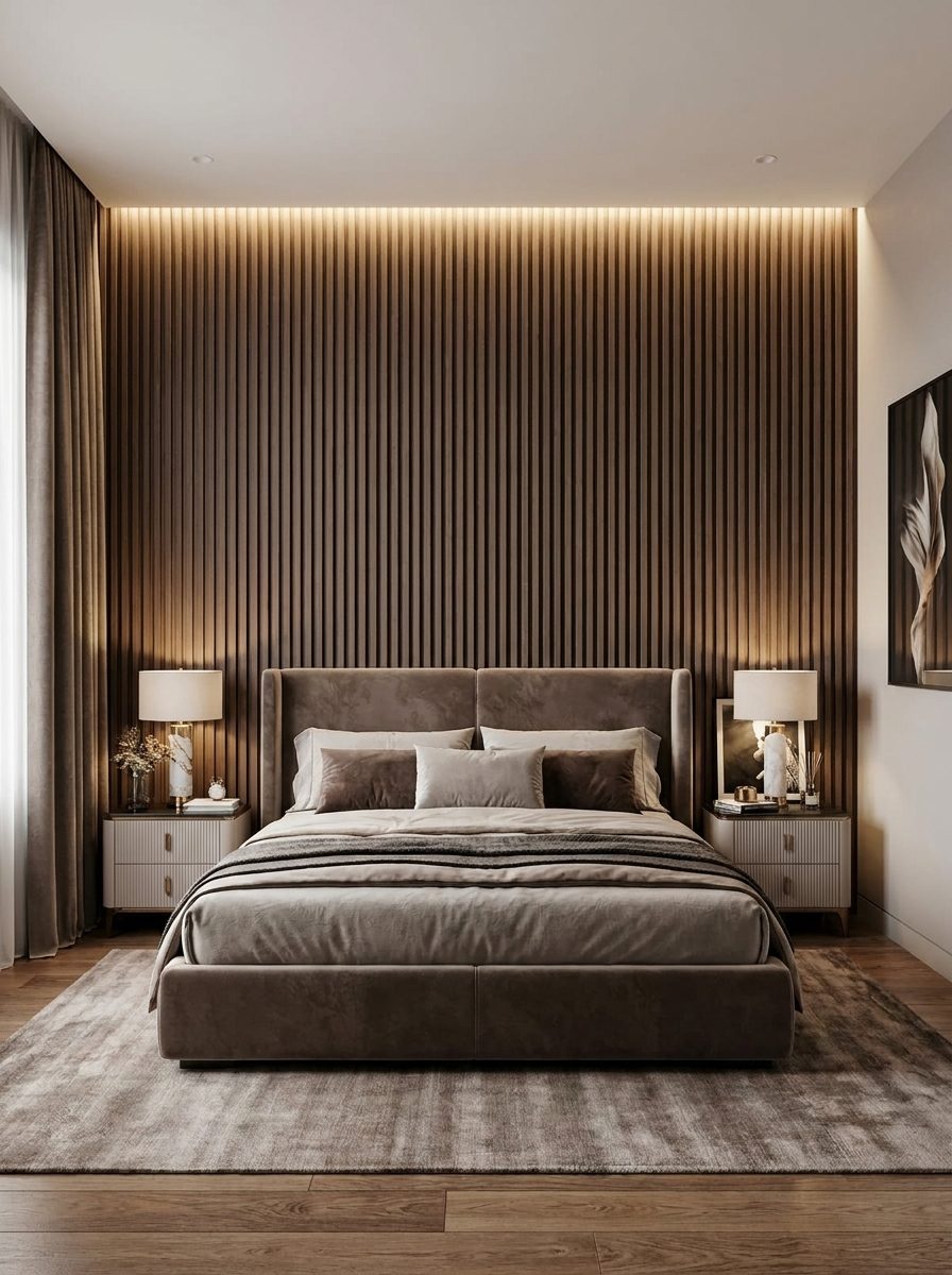 WPC Wall Panels design F2 W009, installed