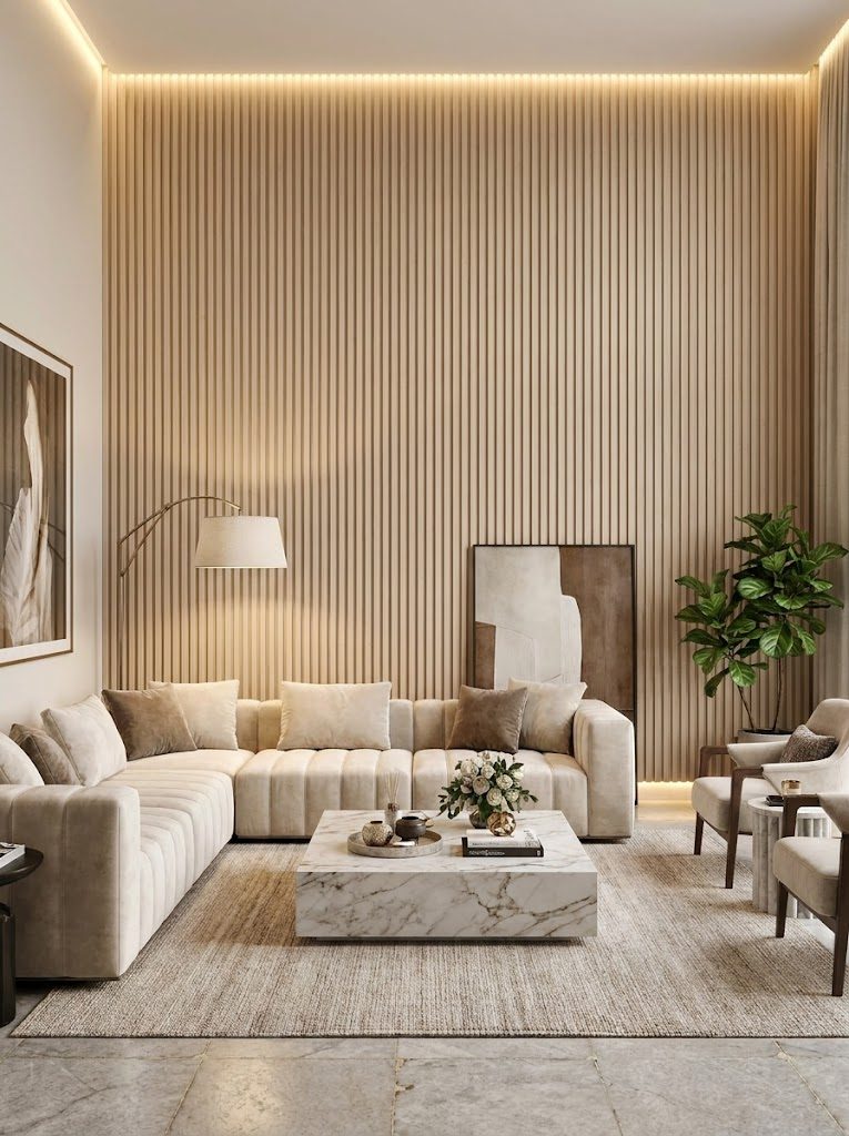 WPC Wall Panels design F2 W016, installed