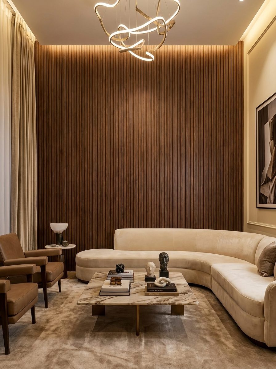 WPC Wall Panels design F2 W017, installed