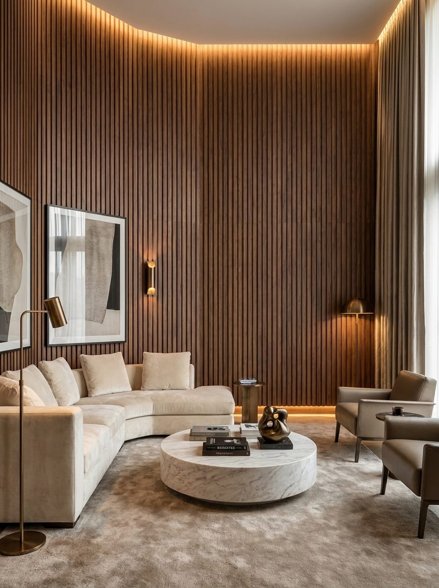WPC Wall Panels design F2 W017, installed