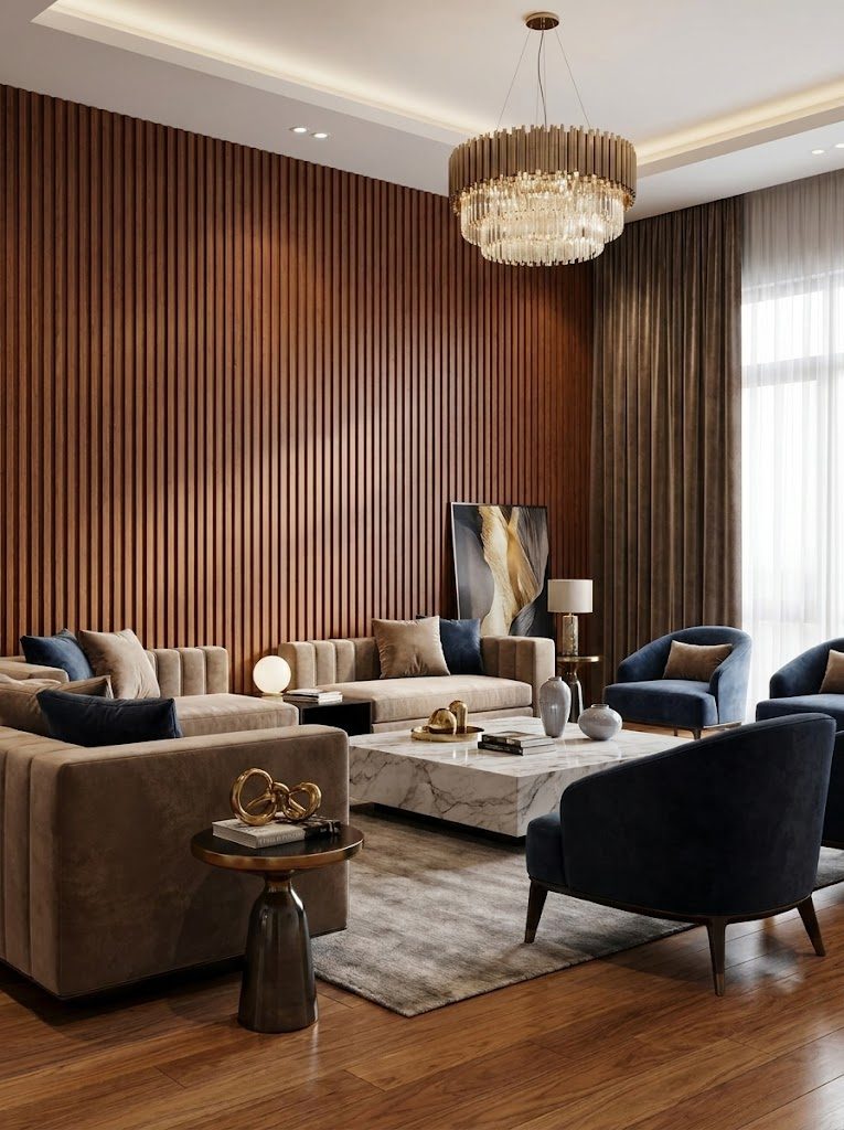 WPC Wall Panels design F2 W021, installed