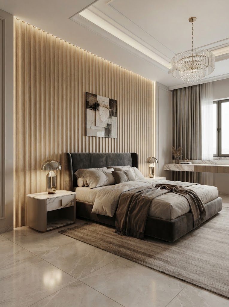 WPC Wall Panels design F8 W006, installed