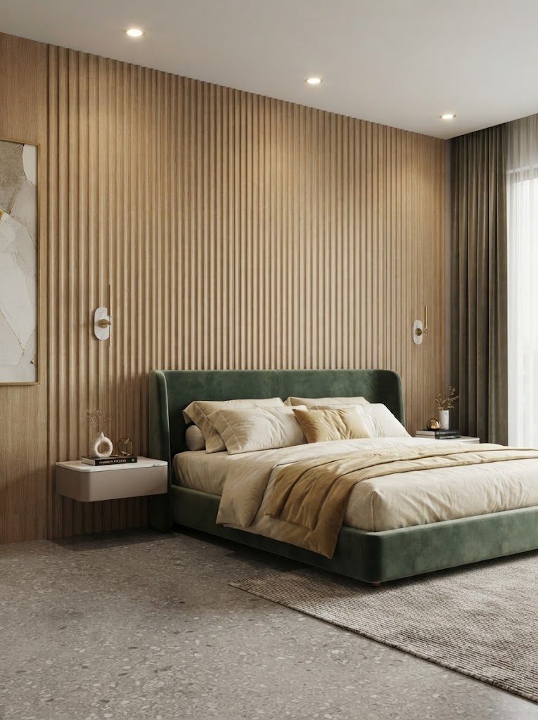 WPC Wall Panels design F8 W006, installed