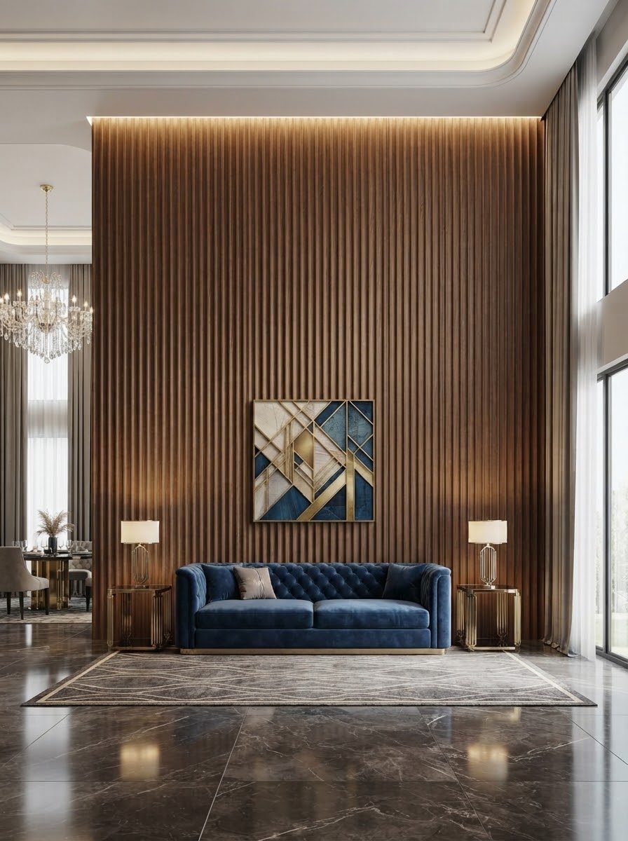 WPC Wall Panels design F8 W008, installed