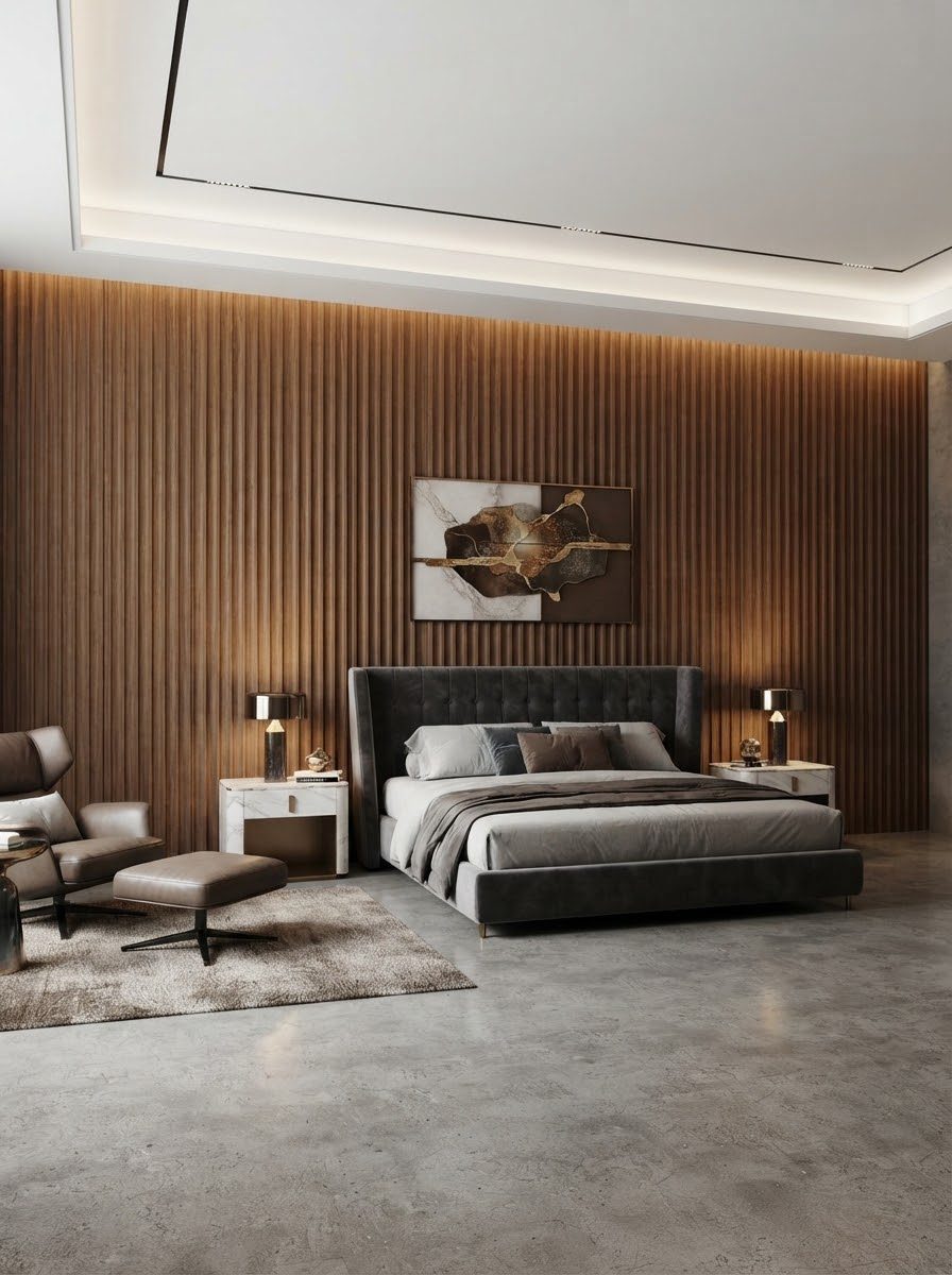 WPC Wall Panels design F8 W008, installed