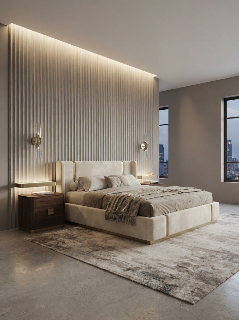WPC Wall Panels design F8 W020, installed